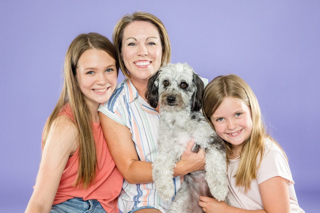 Mini Aussiedoodle and her family - The Beloved Pup Photo Studio Alabama Dog & Pet Photographer